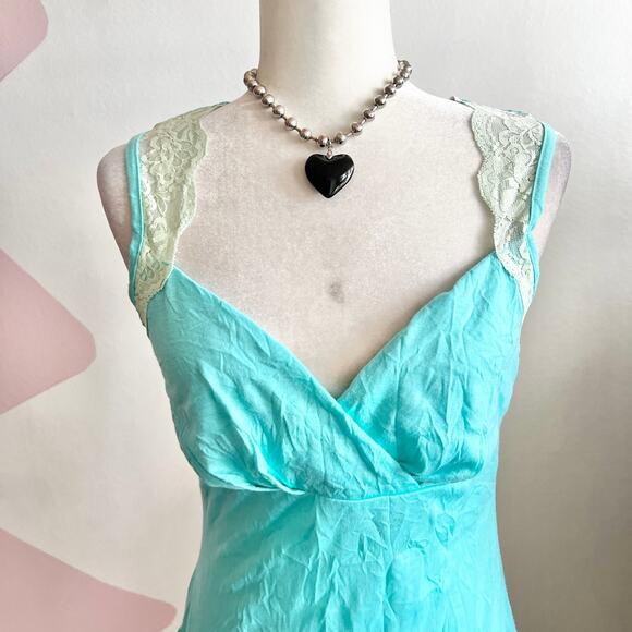 Vintage Blue Lace Babydoll Top Romantic Cottagecore Fairycore Medium - Picture 2 of 7